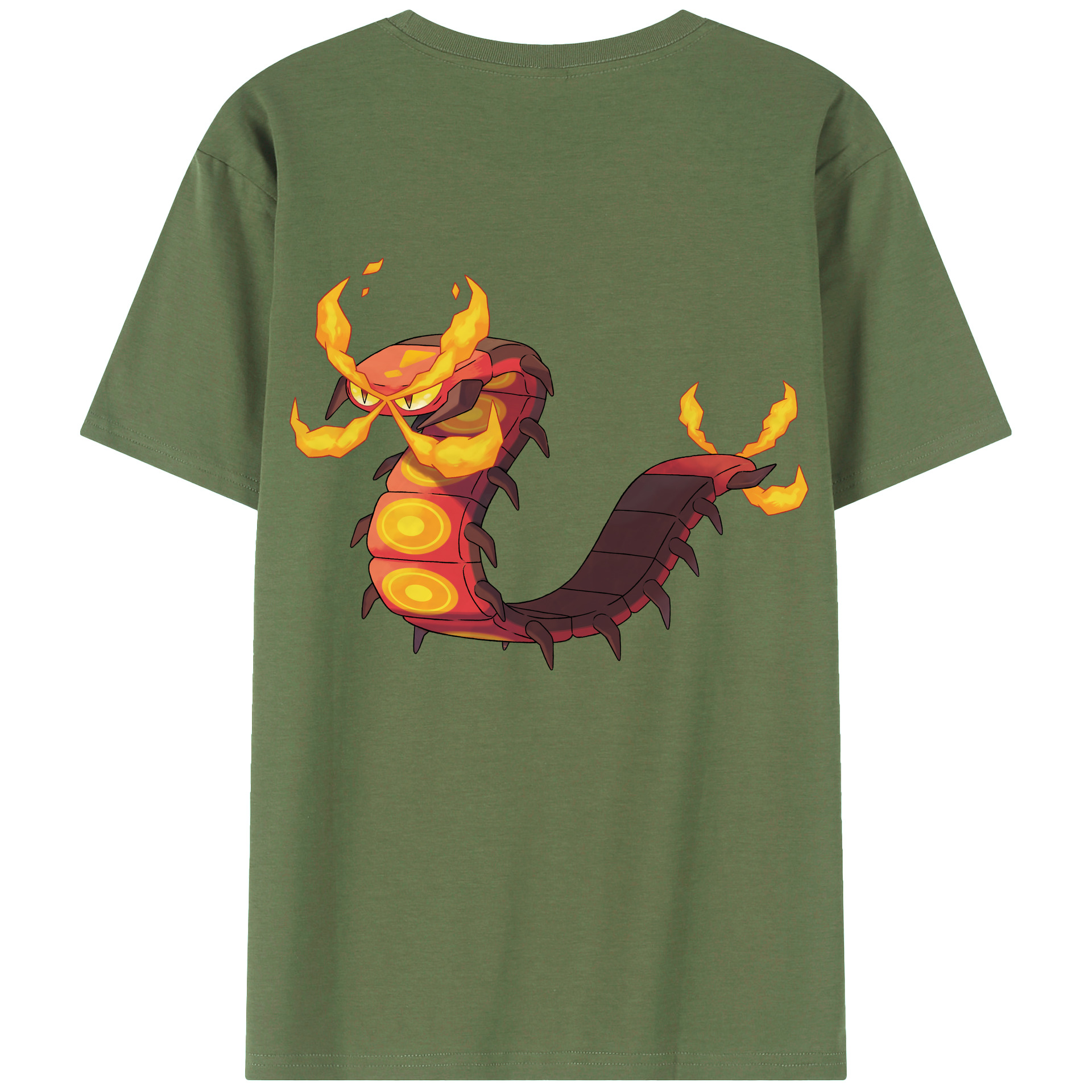 （画像用） ポケットモンスター Pokémon 綿100％ メンズ半袖Tシャツ（バックプリント） 通気性